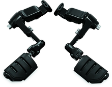 Load image into Gallery viewer, Kuryakyn Ergo III Adjustable Mount With Trident Dually ISO Pegs Gloss Black - Main Product View