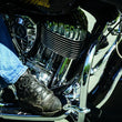 Load image into Gallery viewer, Kuryakyn Exhaust Port Fillers For Indian Black &amp; Raw - Side View