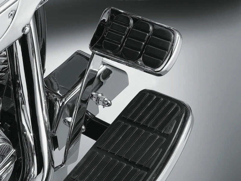 Kuryakyn Extended Brake Pedal 97-07 Touring 87-17 FL Softails Chrome - Side View