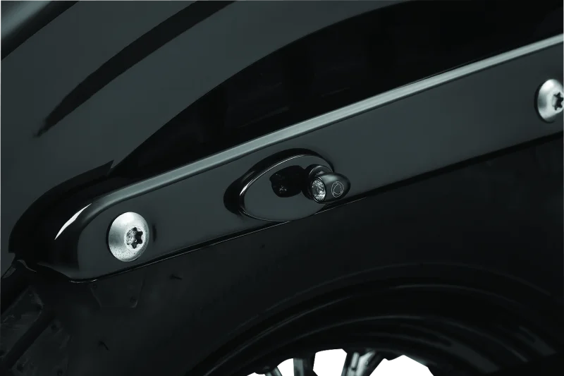 Kuryakyn Fender Strut Cover Plates Gloss Black - Back View