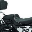 Load image into Gallery viewer, Kuryakyn Fixed Mounts Multi-Purpose Driver &amp; Passenger Backrest 04-22 XL Models Chrome - Side View