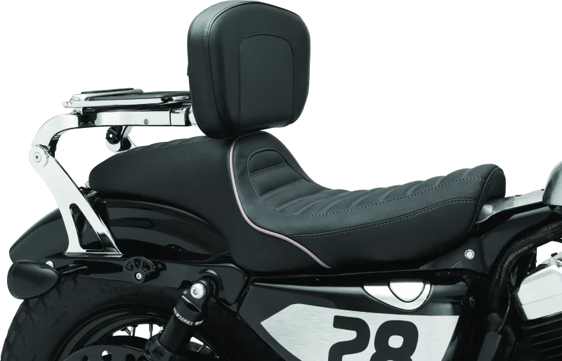 Kuryakyn Fixed Mounts Multi-Purpose Driver & Passenger Backrest 04-22 XL Models Chrome - Detail View