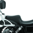 Load image into Gallery viewer, Kuryakyn Fixed Mounts Multi-Purpose Driver &amp; Passenger Backrest 06-17 Dyna Models Chrome - Side View
