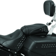 Load image into Gallery viewer, Kuryakyn Fixed Mounts Multi-Purpose Driver &amp; Passenger Backrest 18-Up Softail Black - Side View