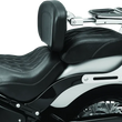 Load image into Gallery viewer, Kuryakyn Fixed Mounts Multi-Purpose Driver &amp; Passenger Backrest 18-Up Softail Black - Installation View