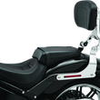 Load image into Gallery viewer, Kuryakyn Fixed Mounts Multi-Purpose Driver &amp; Passenger Backrest 18-Up Softail Black - Side View