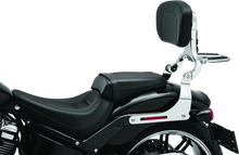 Load image into Gallery viewer, Kuryakyn Fixed Mounts Multi-Purpose Driver &amp; Passenger Backrest 18-Up Softail Black - Side View