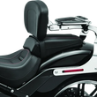 Load image into Gallery viewer, Kuryakyn Fixed Mounts Multi-Purpose Driver &amp; Passenger Backrest 18-Up Softail Black - Detail View