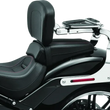 Load image into Gallery viewer, Kuryakyn Fixed Mounts Multi-Purpose Driver &amp; Passenger Backrest 18-Up Softail Black - Detail View