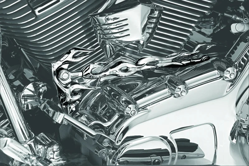 Kuryakyn Flame Shift Linkage Chrome - Side View
