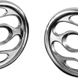 Load image into Gallery viewer, Kuryakyn Flame Speaker Grills Chrome - Main Product View