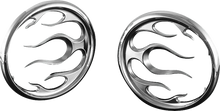 Load image into Gallery viewer, Kuryakyn Flame Speaker Grills Chrome - Main Product View