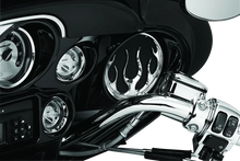Load image into Gallery viewer, Kuryakyn Flame Speaker Grills Chrome - Installation View