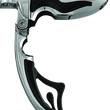 Load image into Gallery viewer, Kuryakyn Flamin Switchblade With Male Mount Adapter Chrome - Back View