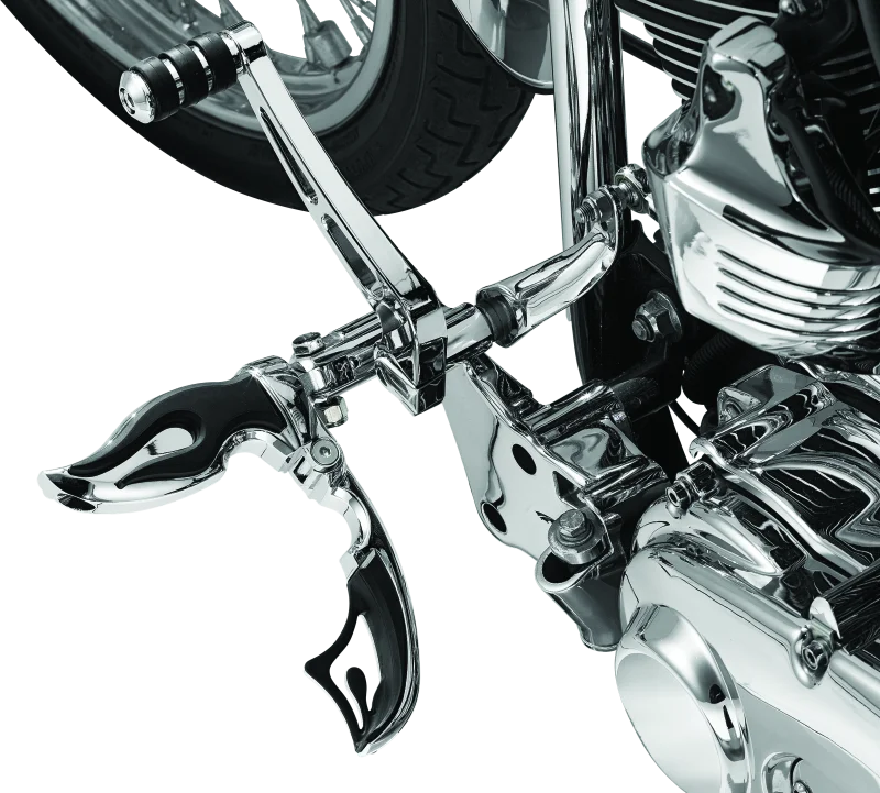 Kuryakyn Flamin Switchblade With Male Mount Adapter Chrome - Installation View