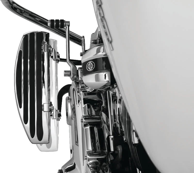 Kuryakyn Floorboard Relocator Brackets 17 and Up Touring Chrome - Side View
