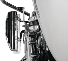 Load image into Gallery viewer, Kuryakyn Floorboard Relocator Brackets 17 and Up Touring Chrome - Side View