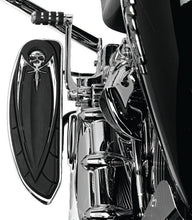 Load image into Gallery viewer, Kuryakyn Floorboard Relocator Brackets 97-16 Touring Chrome - Detail View