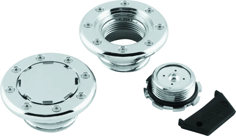 Kuryakyn Flush Mount Gas Caps Non-Vented Chrome