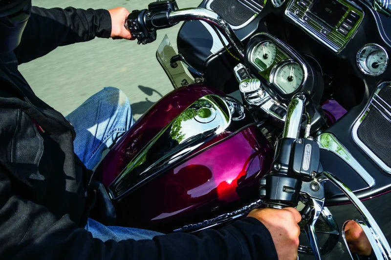 Kuryakyn Flush Mount Pop Up Gas Cap Chrome - Side View