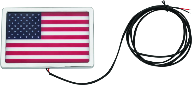 Kuryakyn Freedom Flag LED 4in X 6in Chrome - Main Product View