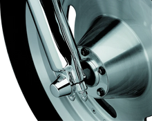 Load image into Gallery viewer, Kuryakyn Front Axle Nut Caps Chrome - Side View