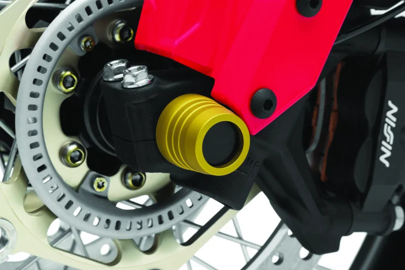 Kuryakyn Front Axle Slide CRF1000L/Adventure Gold - Side View