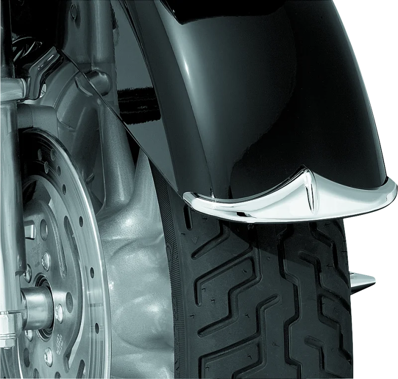 Kuryakyn Front Fender Accent Leading Edge Chrome - Side View