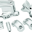 Load image into Gallery viewer, Kuryakyn Handlebar Control Dress Up Kit Chrome - Side View