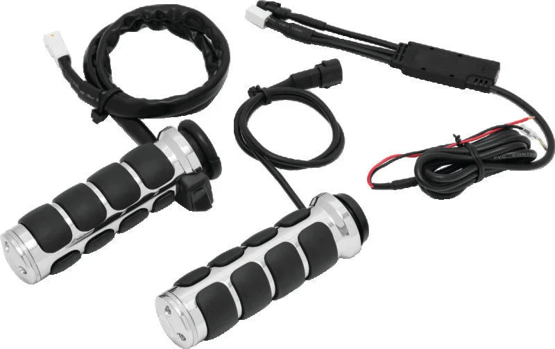 Kuryakyn Heated ISO Grips Throttle-By-Wire Chrome - Main Product View