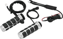 Load image into Gallery viewer, Kuryakyn Heated ISO Grips Throttle-By-Wire Chrome - Main Product View