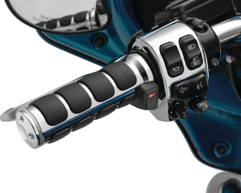 Kuryakyn Heated ISO Grips Throttle-By-Wire Chrome - Side View