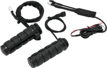 Load image into Gallery viewer, Kuryakyn Heated ISO Grips Throttle-By-Wire Gloss Black - Main Product View