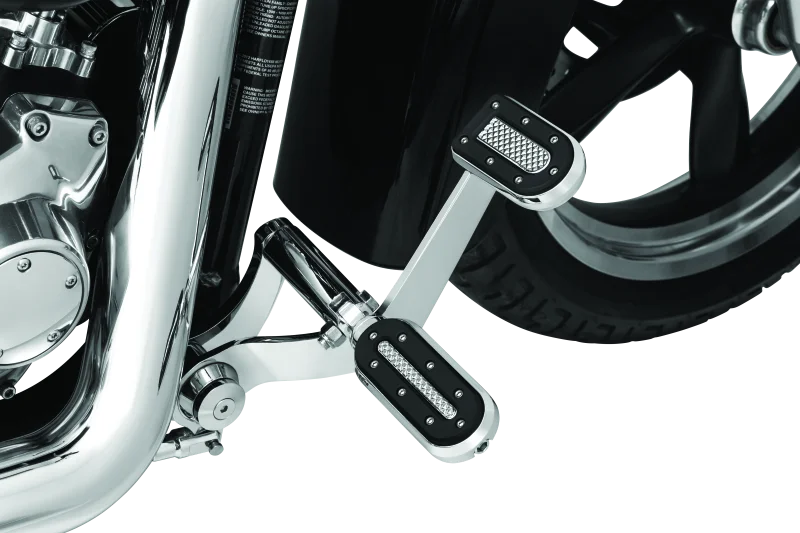Kuryakyn Heavy Industry Brake Pedal 84-17 FX Models Chrome - Side View