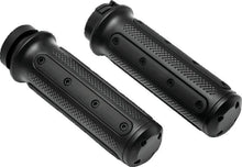 Load image into Gallery viewer, Kuryakyn Heavy Industry Grips Dual Cable Black - Main Product View