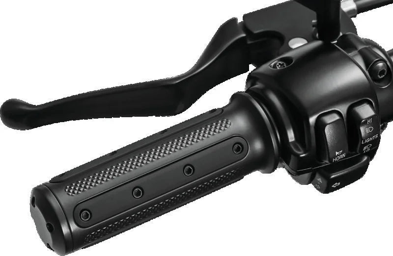 Kuryakyn Heavy Industry Grips Dual Cable Black - Side View