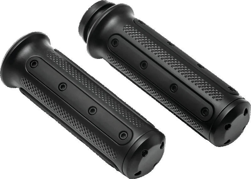 Kuryakyn Heavy Industry Grips Throttle-By-Wire Black - Main Product View