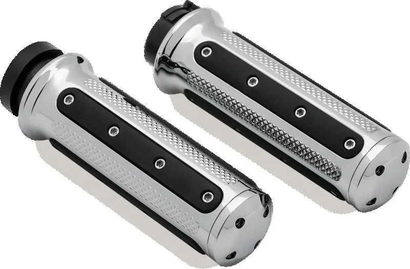 Kuryakyn Heavy Industry Grips Throttle-By-Wire Chrome - Main Product View