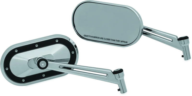 Kuryakyn Heavy Industry Mirrors Chrome/Black - Main Product View