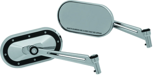 Kuryakyn Heavy Industry Mirrors Chrome/Black - Main Product View