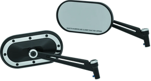 Kuryakyn Heavy Industry Mirrors Satin Black & Chrome - Main Product View