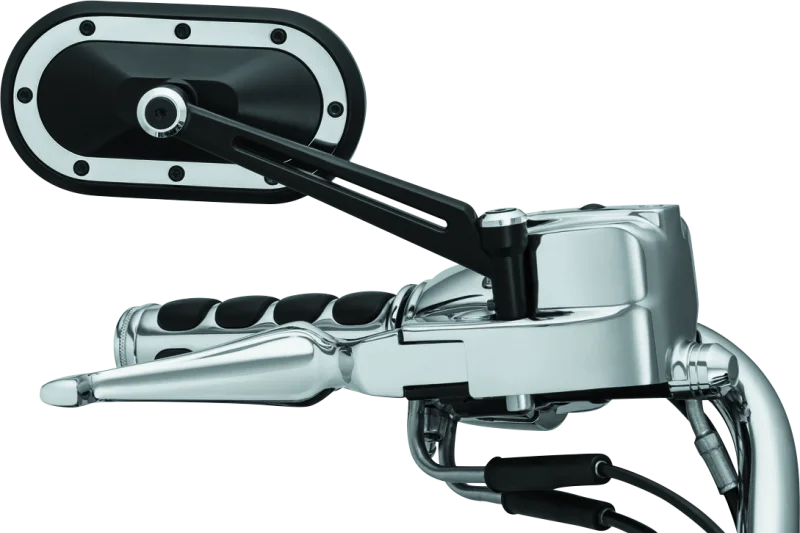 Kuryakyn Heavy Industry Mirrors Satin Black & Chrome - Additional View 5