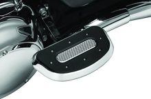 Load image into Gallery viewer, Kuryakyn Heavy Industry Passenger Floorboards Touring Models Chrome - Side View