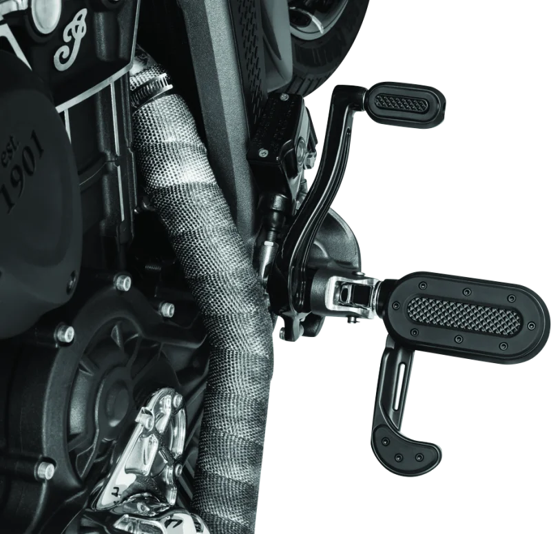 Kuryakyn Heavy Industry Shift & Brake Peg Black - Side View
