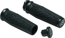 Load image into Gallery viewer, Kuryakyn Hex Grips Dual Cable Black - Main Product View