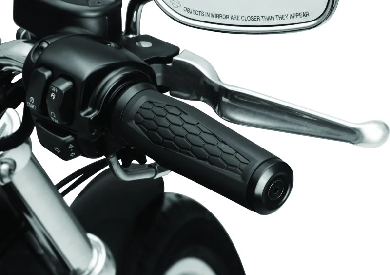 Kuryakyn Hex Grips Dual Cable Black - Side View