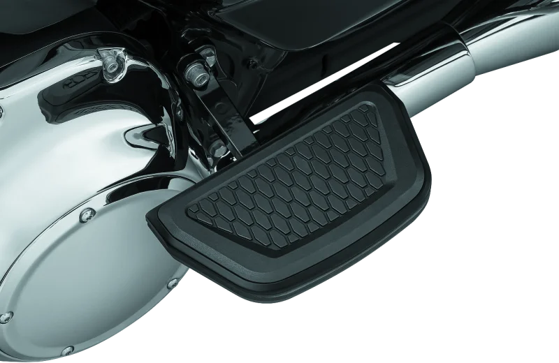 Kuryakyn Hex Passenger Board Inserts Black - Side View