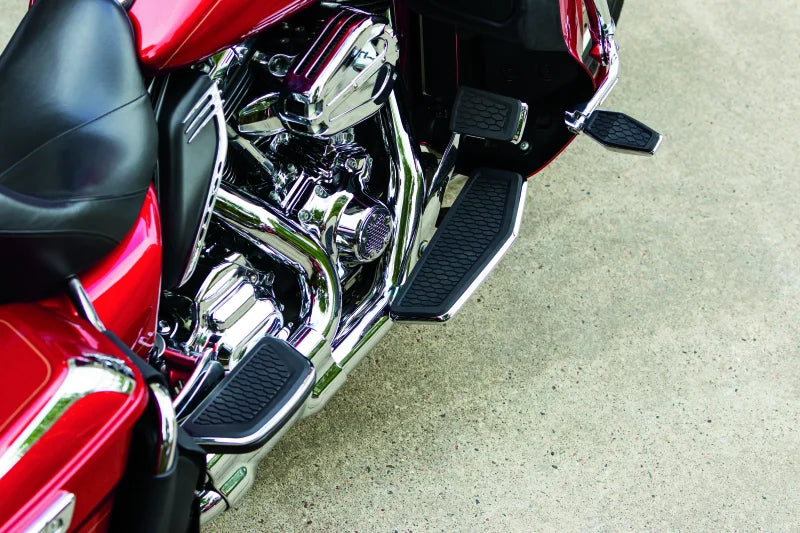 Kuryakyn Hex Passenger Board Inserts Chrome - Back View