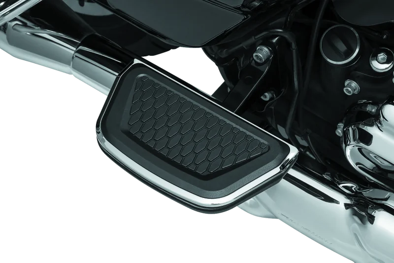 Kuryakyn Hex Passenger Board Inserts Chrome - Installation View