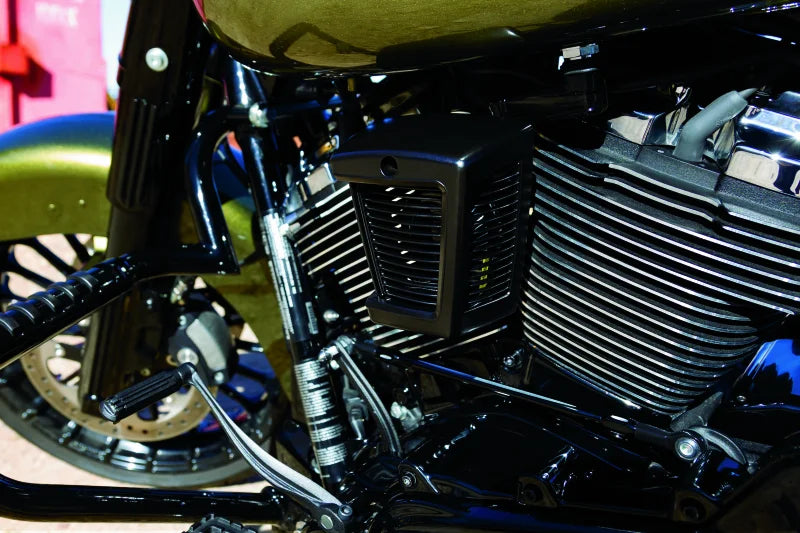 Kuryakyn Hypercharger ES Horn Cover Satin Black - Side View